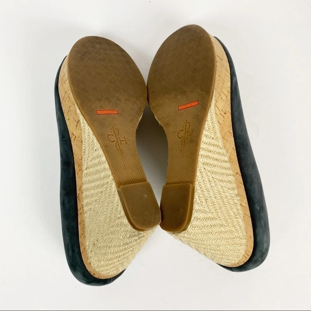 Cole Haan Nike Air Open Toe Suede Platform Sandals